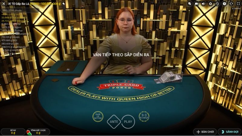 Trò chơi Poker Livestream với dealer chia bài chuyên nghiệp